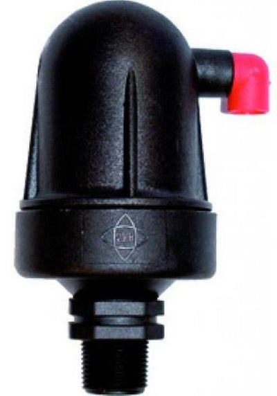 VYR-39 ontluchter en beluchter - 1 inch buitendraad - Zwart