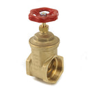 Schuifafsluiter, messing, 2 x binnendraad.