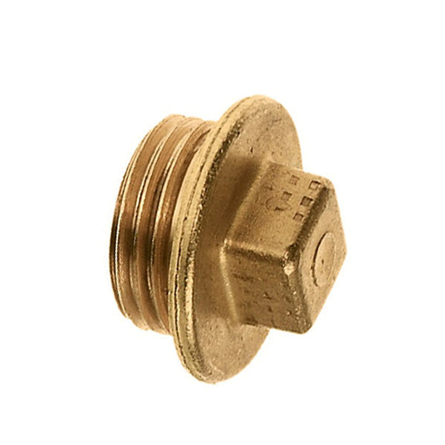 messing plug, zeskant, 1x buitendraad