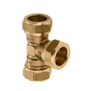 Bonfix T-piece 90°, brass, 3x compression