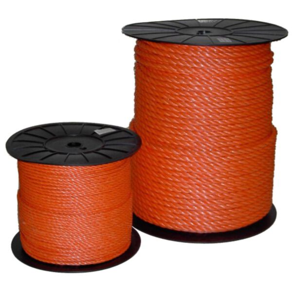 Polypropylene rope orange 8mm safety cord