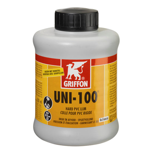 Griffon uni-100 PVC glue with Kiwa approval