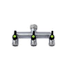 Messing kraanverdeler met 3 uitgangen - 3/4 inch