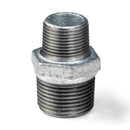 GF double reducing nipple, galvanized, 2x male thread,